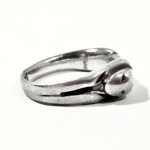 Vintage Sterling Silver Nude Figural Ring- Size 9